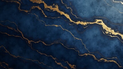Elegant dark blue and gold marble pattern with intricate veins for modern decor ideas or design inspiration