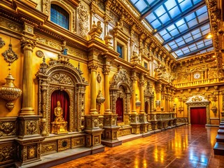 Naklejka premium Explore the Rich Heritage of Gold Artifacts at the Bogota Gold Museum in Colombia's Capital City