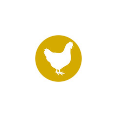 Chicken icon isolated on transparent background