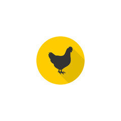 Chicken icon isolated on transparent background