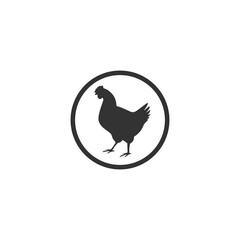Chicken icon isolated on transparent background