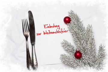 Einladung zur Weihnachtsfeier