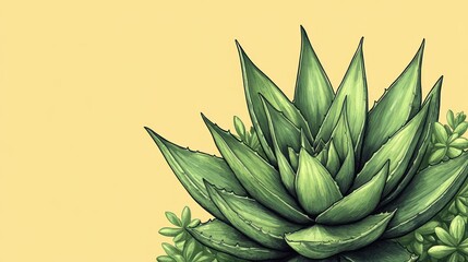 Obraz premium Succulent Plant Illustration
