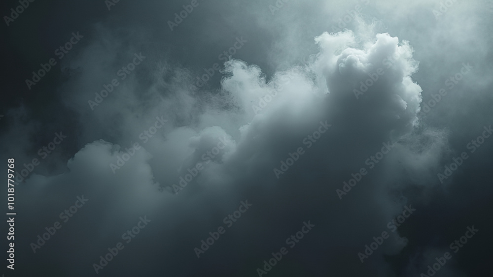 Canvas Prints gloomy background with gray smoke spreading across it