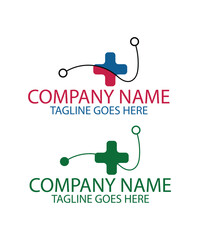 Healthcare logo template design, modern medical and  pharmacy logo