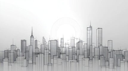 Obraz premium Cityscape Sketch