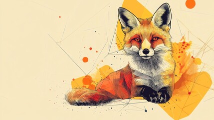 Geometric Fox Illustration