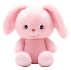 PNG  Bunny plush toy white background representation.