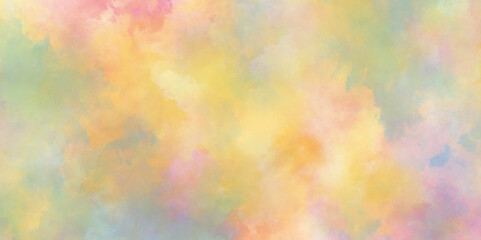 abstract Grunge background frame Soft pink, blue, orange, yellow watercolor background. Beautiful and light color colorful background,	
Abstract watercolor vibrant aged horizontal background,