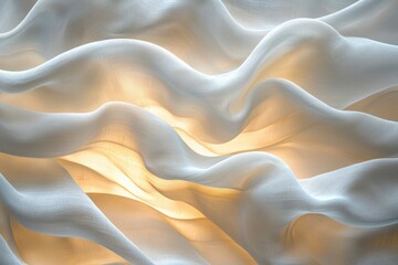 Obraz premium Abstract Texture of White Sheer Fabric with Light Shining Through