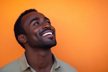 Fototapeta premium A person with a warm and inviting smile, perfect for use in social media posts or advertising campaigns