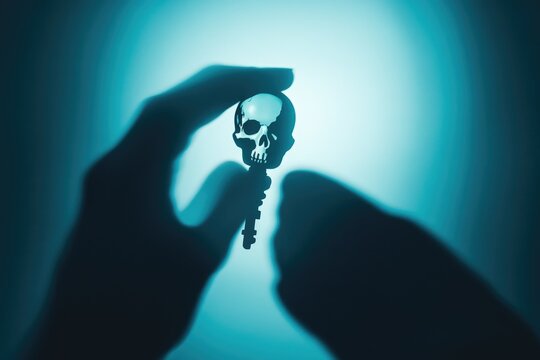 A person holds a skeleton key in their hand