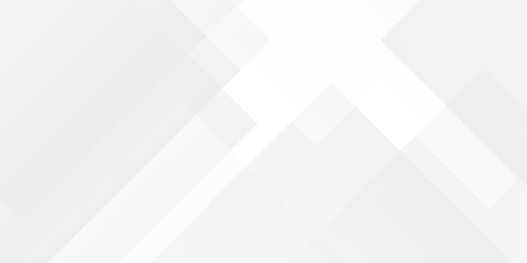 White and gray overlap triangle geometric technology pattern. minimal rectangle randomly arranged white lines transparent web square background layers. overlapping presentation design.