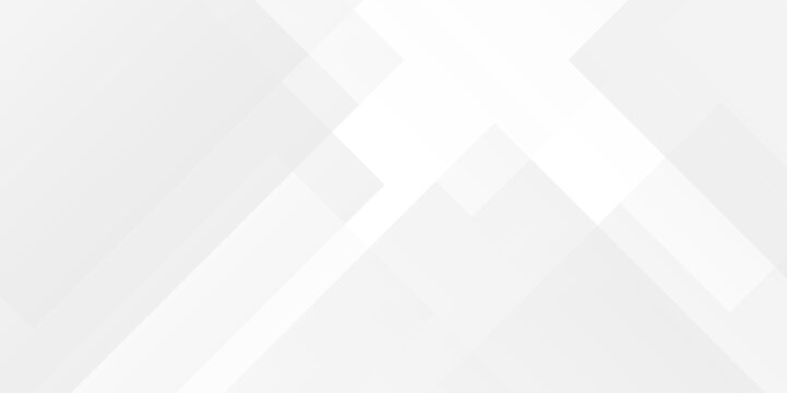White and gray overlap triangle geometric technology pattern. minimal rectangle randomly arranged white lines transparent web square background layers. overlapping presentation design.