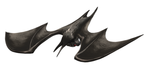 Scary Spooky Bat isolated on a Transparent Background