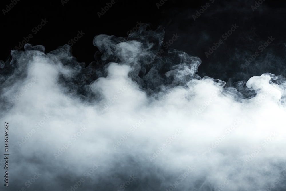 Poster a detailed view of smoke on a dark background, suitable for use in illustrations or designs where a 