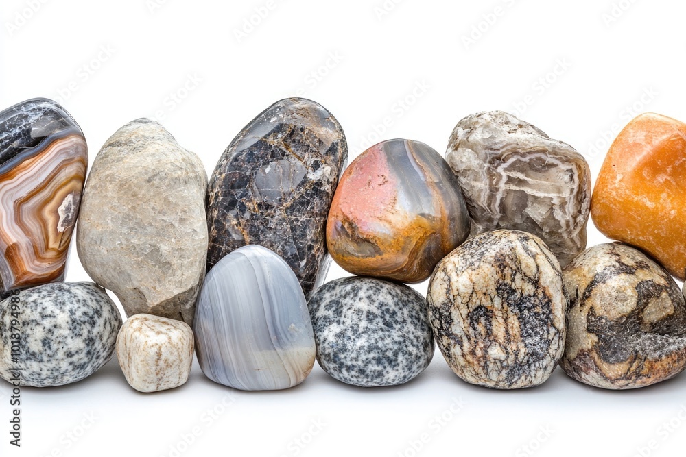 Poster a group of rocks forming a cluster, suitable for use in scenes depicting natural environments or geo