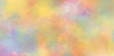 abstract Grunge background frame Soft pink, blue, orange, yellow watercolor background. Beautiful and light color colorful background,	
Abstract watercolor vibrant aged horizontal background,