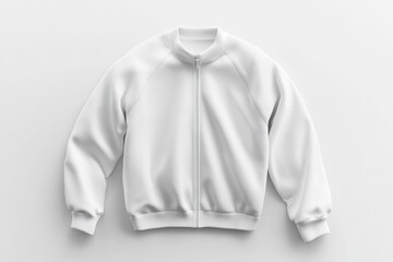 Fototapeta premium A white jacket on a plain white background