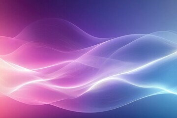 Fototapeta premium Abstract Wavy Lines in Purple and Blue Gradient Background