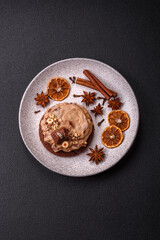 Sweet oatmeal cookies with buttercream or peanut butter