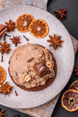 Sweet oatmeal cookies with buttercream or peanut butter