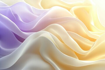 Obraz premium Abstract Draped Fabric in Lavender and Cream Hues