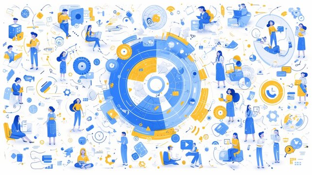 Abstract representation of global business and economic growth concepts