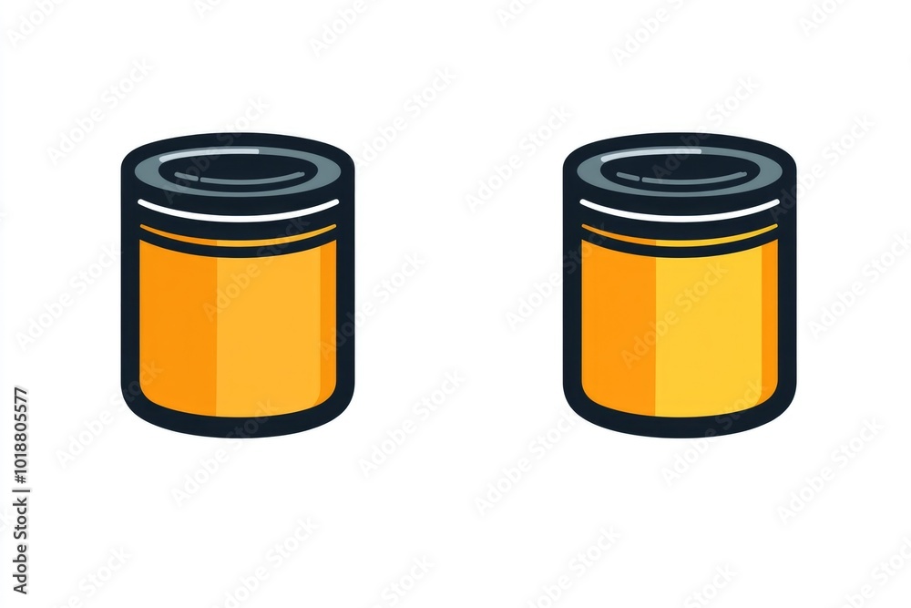 Poster two jars placed adjacent to each other on a surface