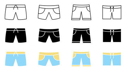Shorts Icon Set