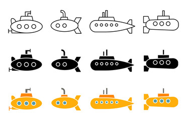 Submarine Icon Set