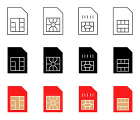 SIM Card Icon Set