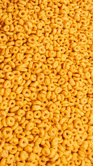 Corn-flakes background and texture. Top view.