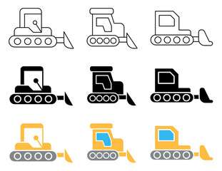 Bulldozer Icon Set
