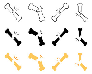 Broken Bone Icon Set