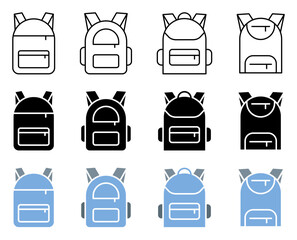 Backpack Icon Set