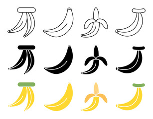 Banana Icon Set