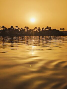 Golden sunset over the Nile