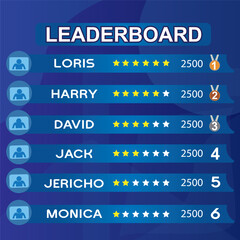 Obraz premium game leaderboard with abstract background vector