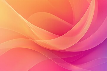 Abstract Background with Intertwined Pink and Orange Waves