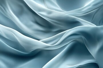 Obraz premium Abstract Texture of Soft, Wrinkled Light Blue Fabric