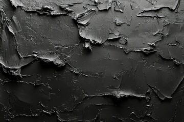 Obraz premium Black Oil Paint Texture with Thick, Impasto Strokes