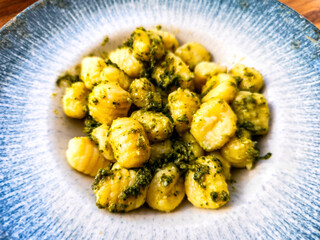 Gnocchi with basil pesto