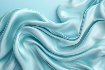 Obraz premium Abstract Draped Light Blue Silk Fabric