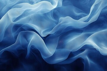 Obraz premium Abstract Blue Fabric with Wave-like Patterns