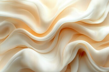 Obraz premium Abstract Beige Fabric with a Wavy Texture