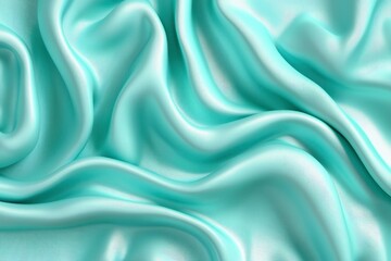 Obraz premium Abstract Wrinkled Mint Green Fabric Texture