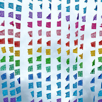 A rainbow of festive papel picado
