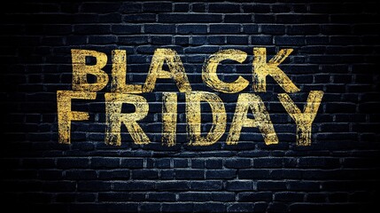Obraz premium Red brick wall with black lettering BLACK FRIDAY. Sales concept
