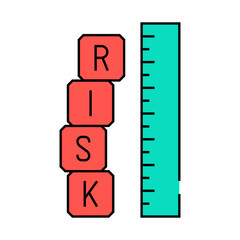 analysis risk line icon vector. analysis risk sign. isolated symbol illustration